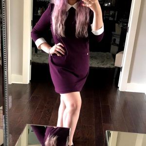 Maroon collared dress